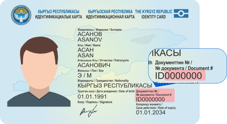Лицевая часть паспорта